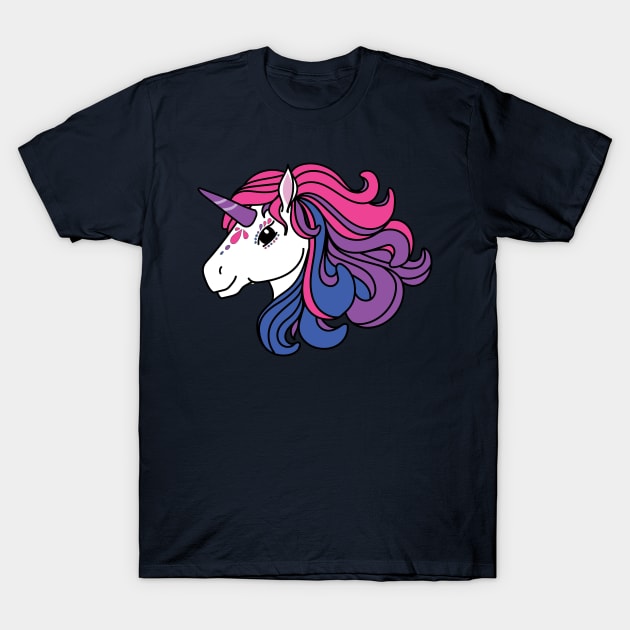 Rainbow Unicorn, Bisexual Pride T-Shirt by FairyNerdy